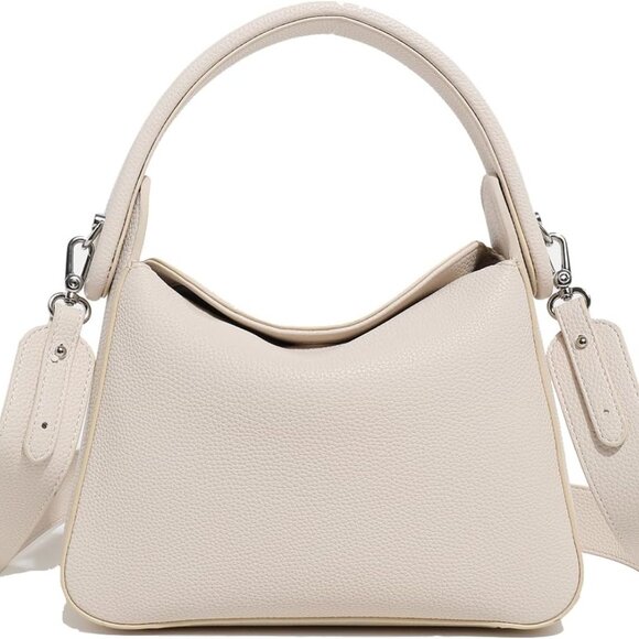 Women Top Handle Handbag Medium Leather Dumpling Bag Designer Crossbody Purse wi